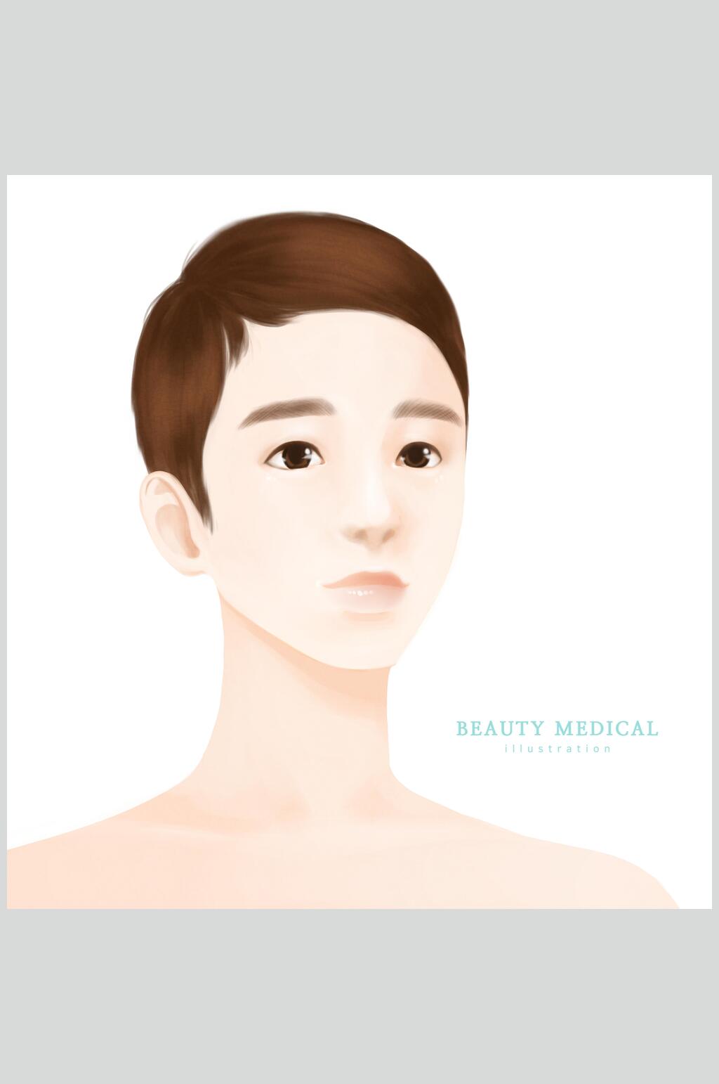 手绘男生插画人物素材素材