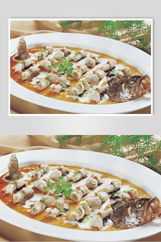 芙蓉蒸桂鱼食物图片