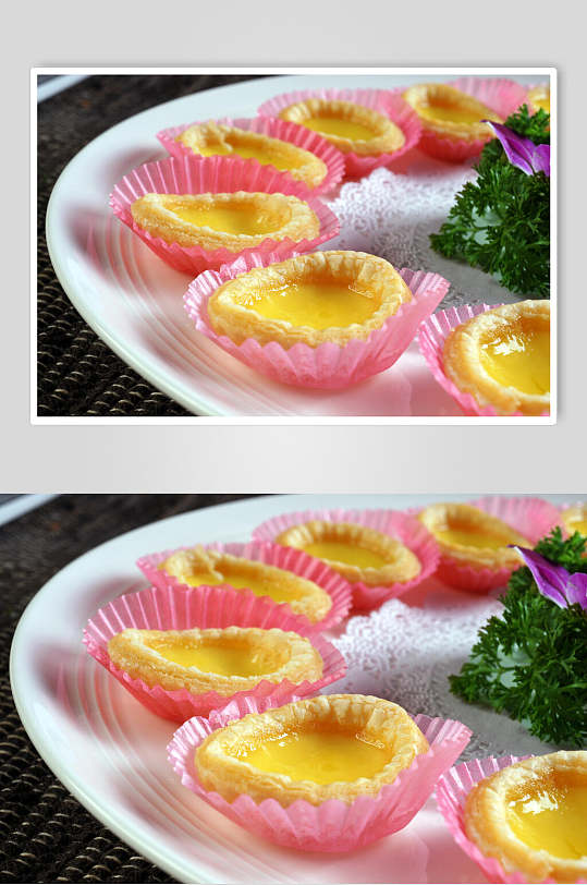 小吃彩虹蛋挞食品图片
