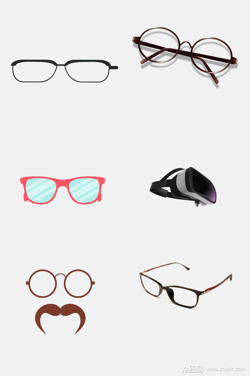 简洁大气眼镜免抠素材模板下载-编号2496781-众图网