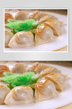 小吃香煎韭菜饺鲜香食品摄影图片