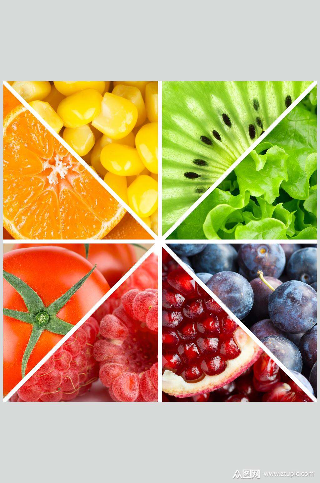 创意彩色水果图片素材