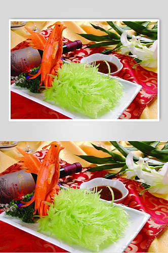 凤尾迎宾西芹食物摄影图片