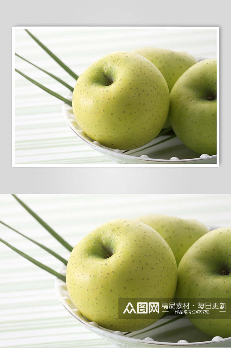 新鲜青苹果鲜果饮品食品图片素材