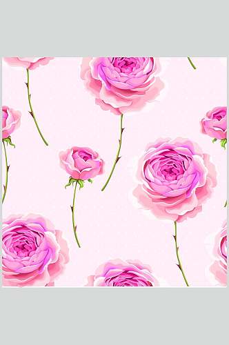 粉色水彩玫瑰花图案矢量素材