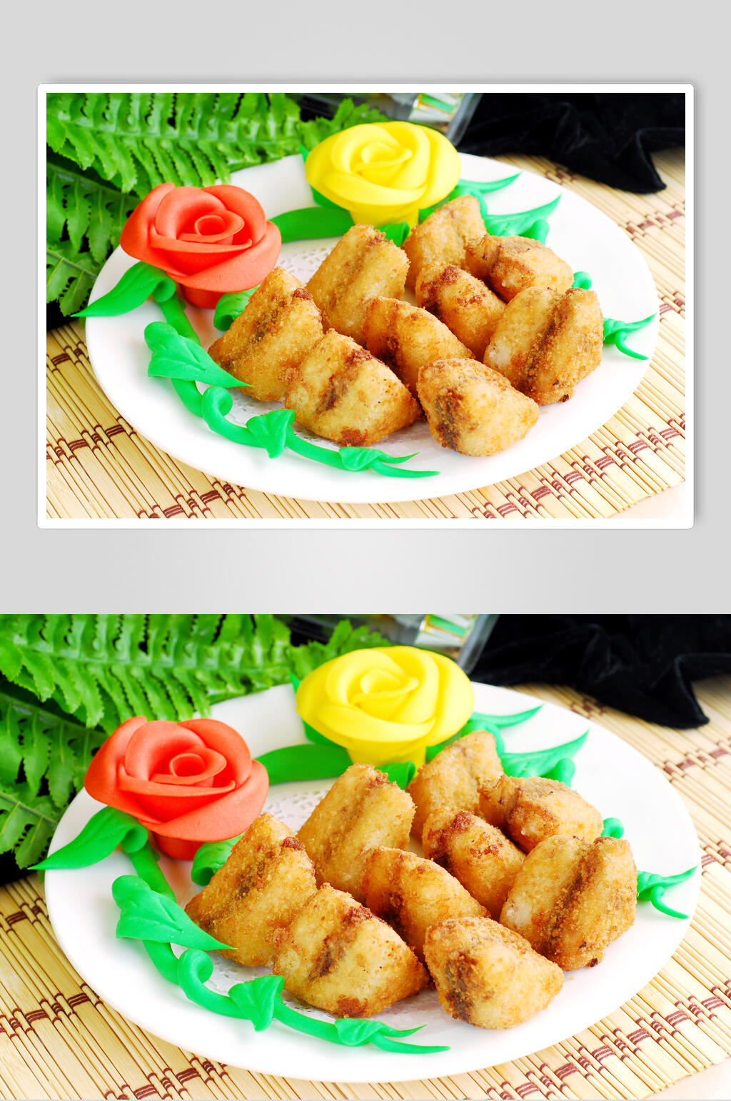 小吃脆炸糯米排食品图片素材