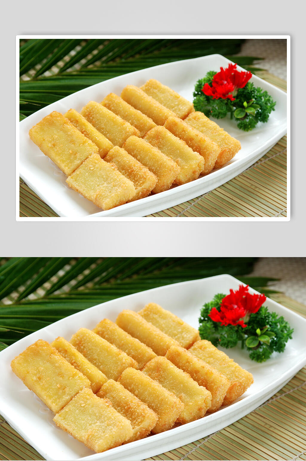 酥皮奶皇糕食物图片素材