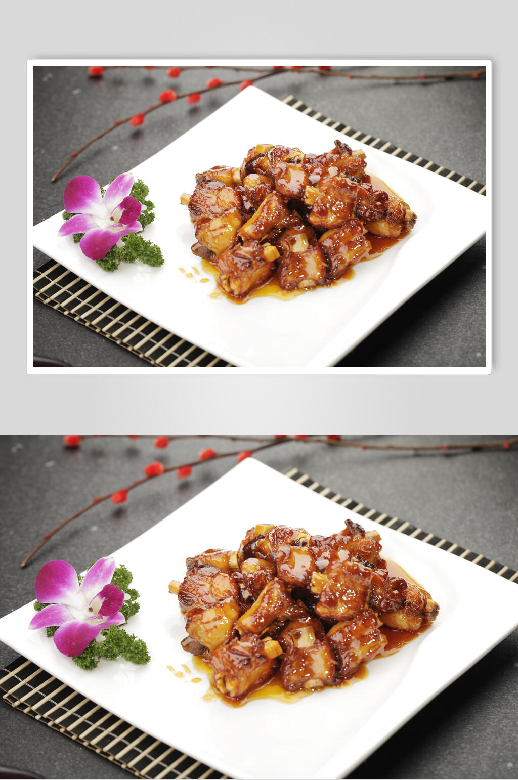 招牌鲜香糖醋排骨菜品食品图片素材