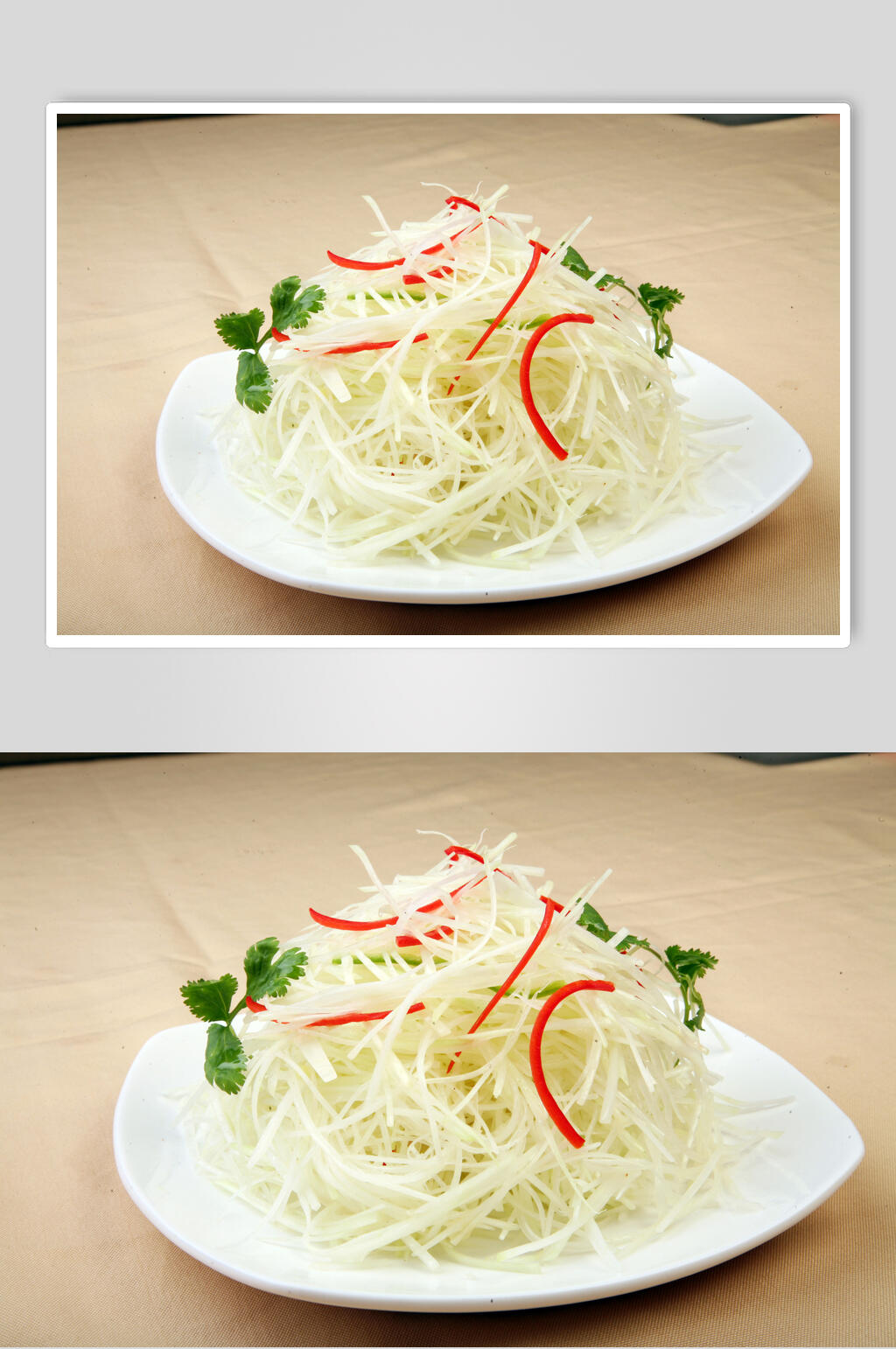 芥辣木瓜丝食物高清图片素材