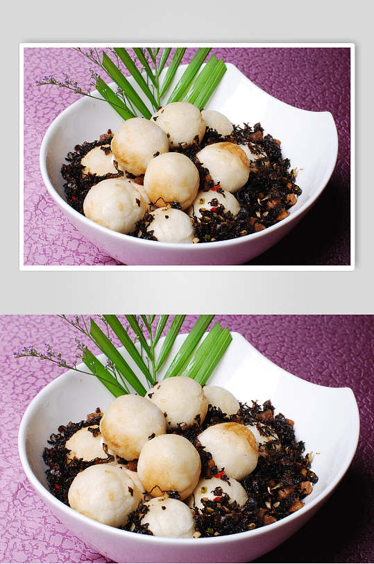 宁波梅菜汤圆食物高清图片