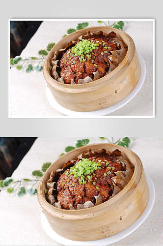 热菜原笼粉蒸食物图片