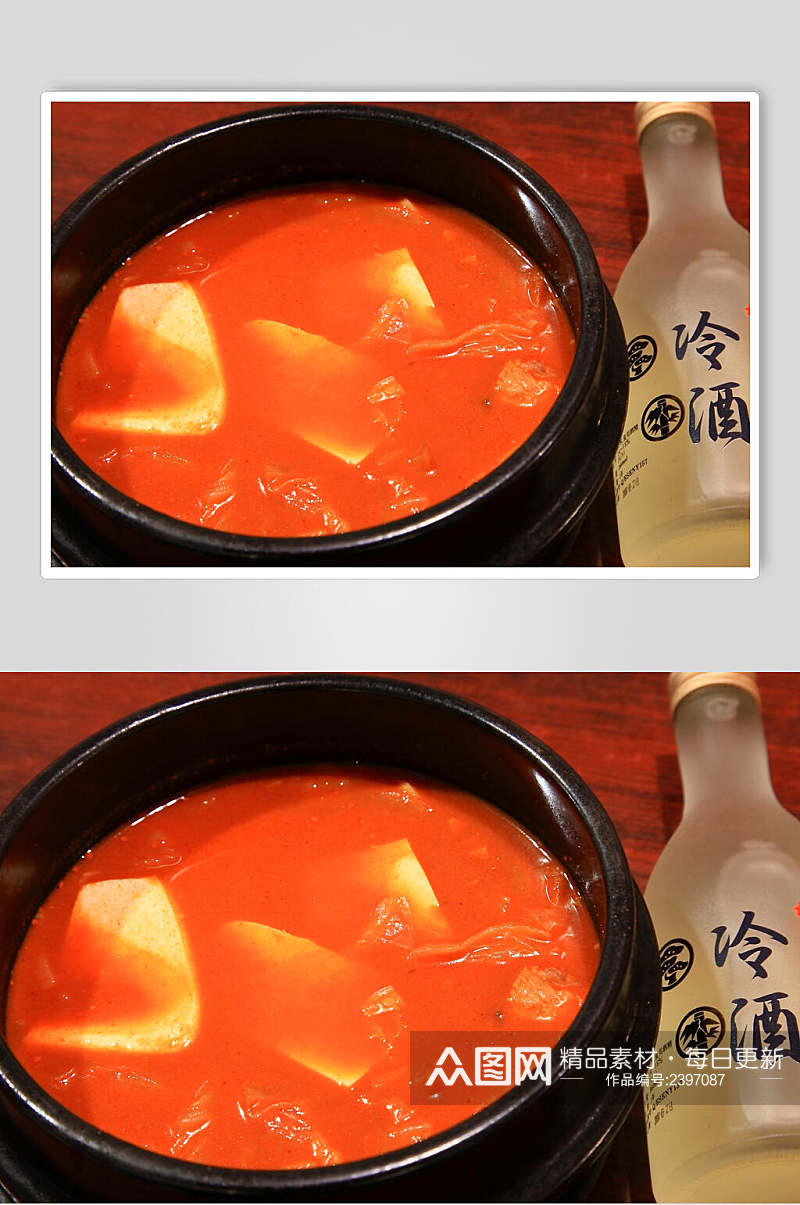 辣泡菜汤食物高清图片素材