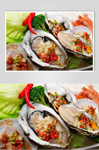 香辣美味牡蛎蛤蜊生蚝图片