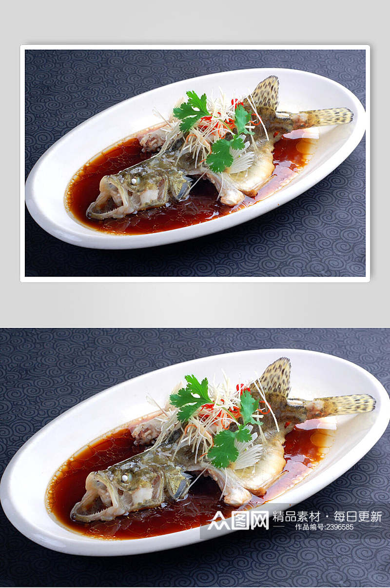 飘香清蒸桂鱼食物图片素材