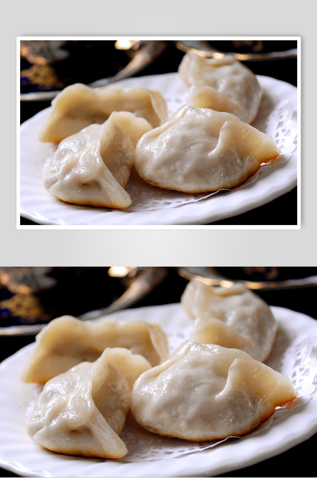 点心香煎锅贴食品摄影图片素材