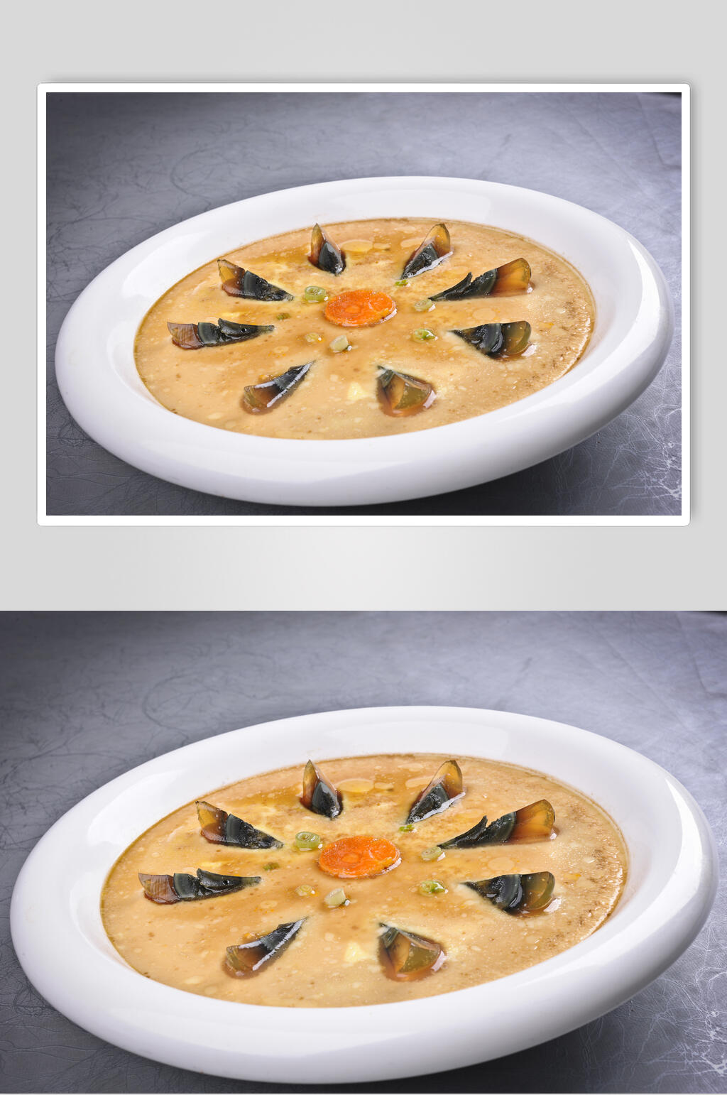 三色蒸水蛋元食物高清图片素材