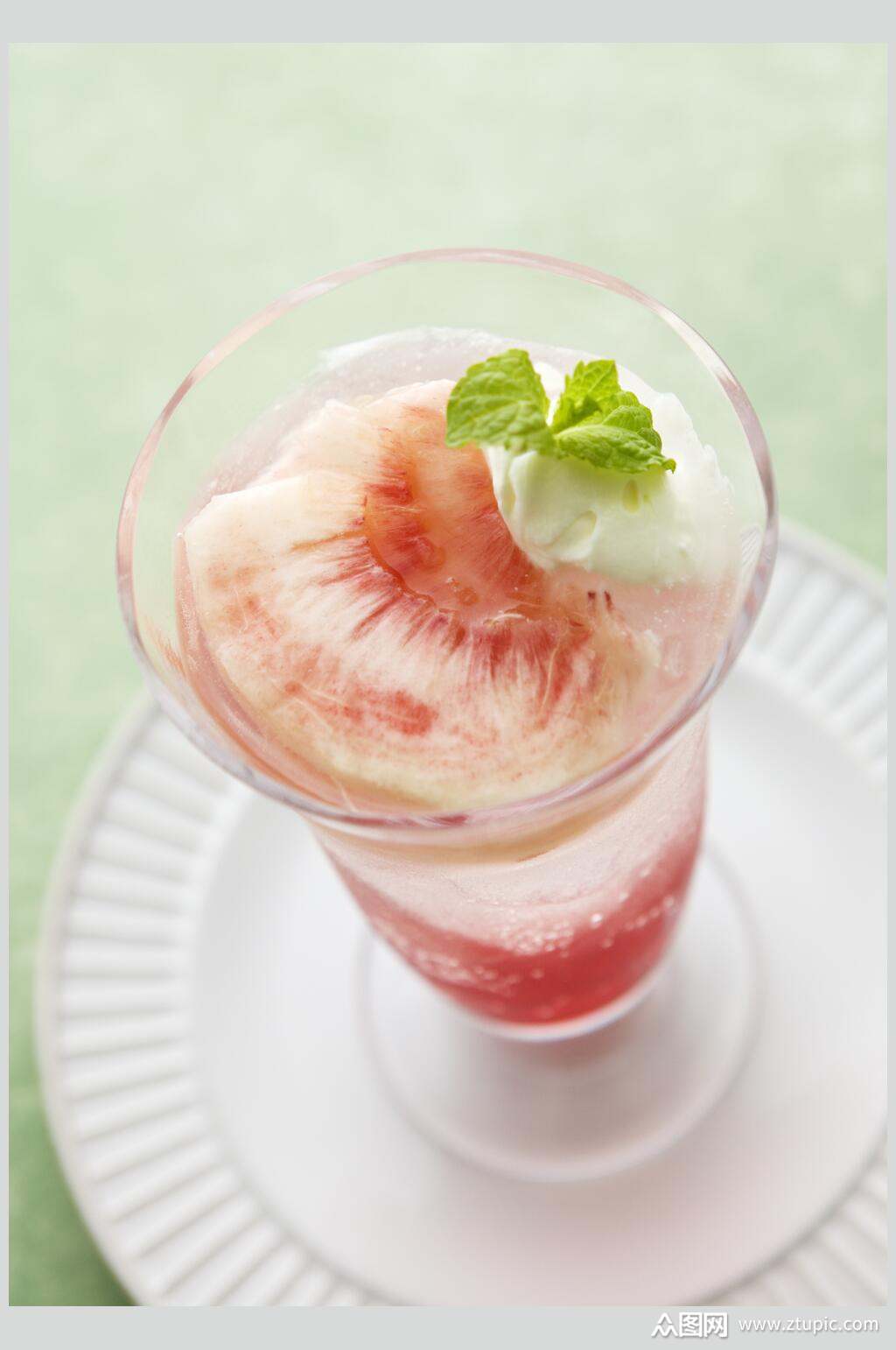 水蜜桃果汁鲜果饮品食物图片