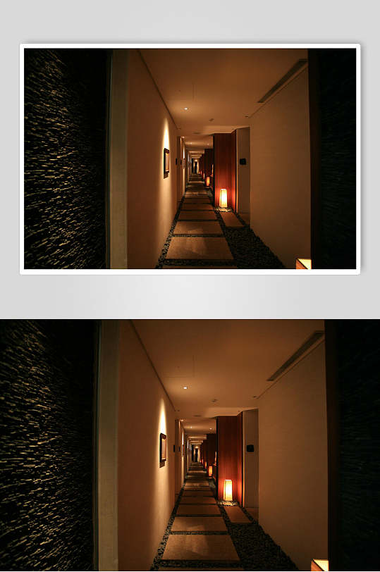 民宿客房走廊摄影图片