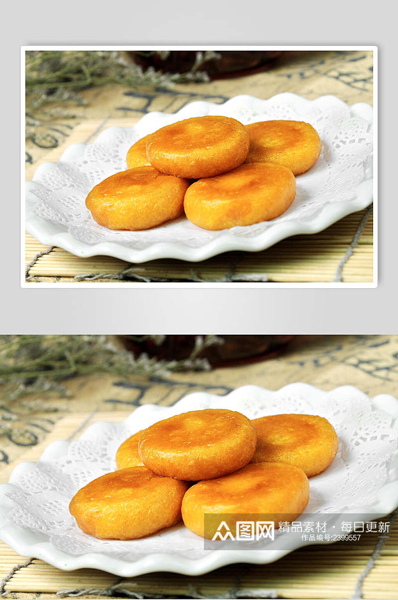 新鲜南瓜煎饼食物高清图片素材