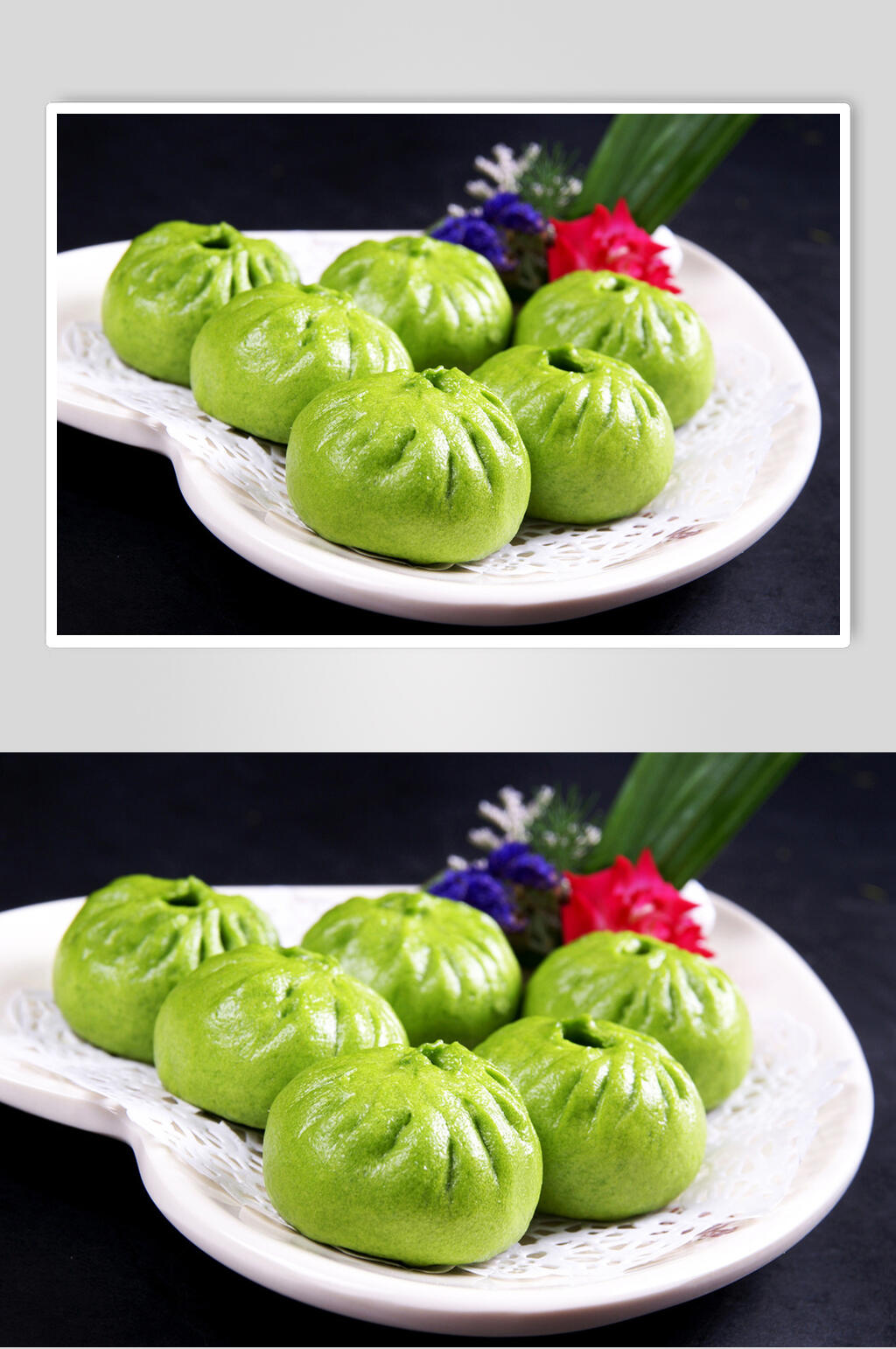 美味翡翠包子食物高清图片素材