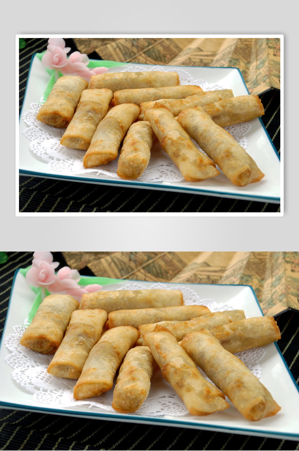 脆皮苦瓜卷食物图片素材