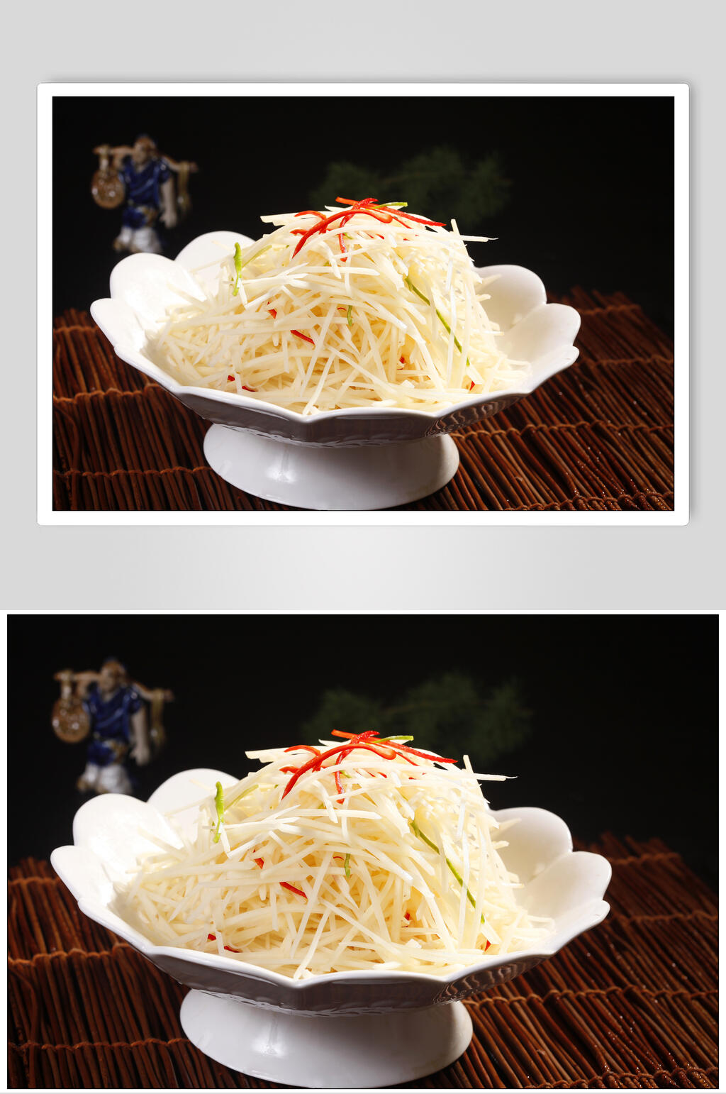 特色蔬菜酸辣土豆丝食物图片素材
