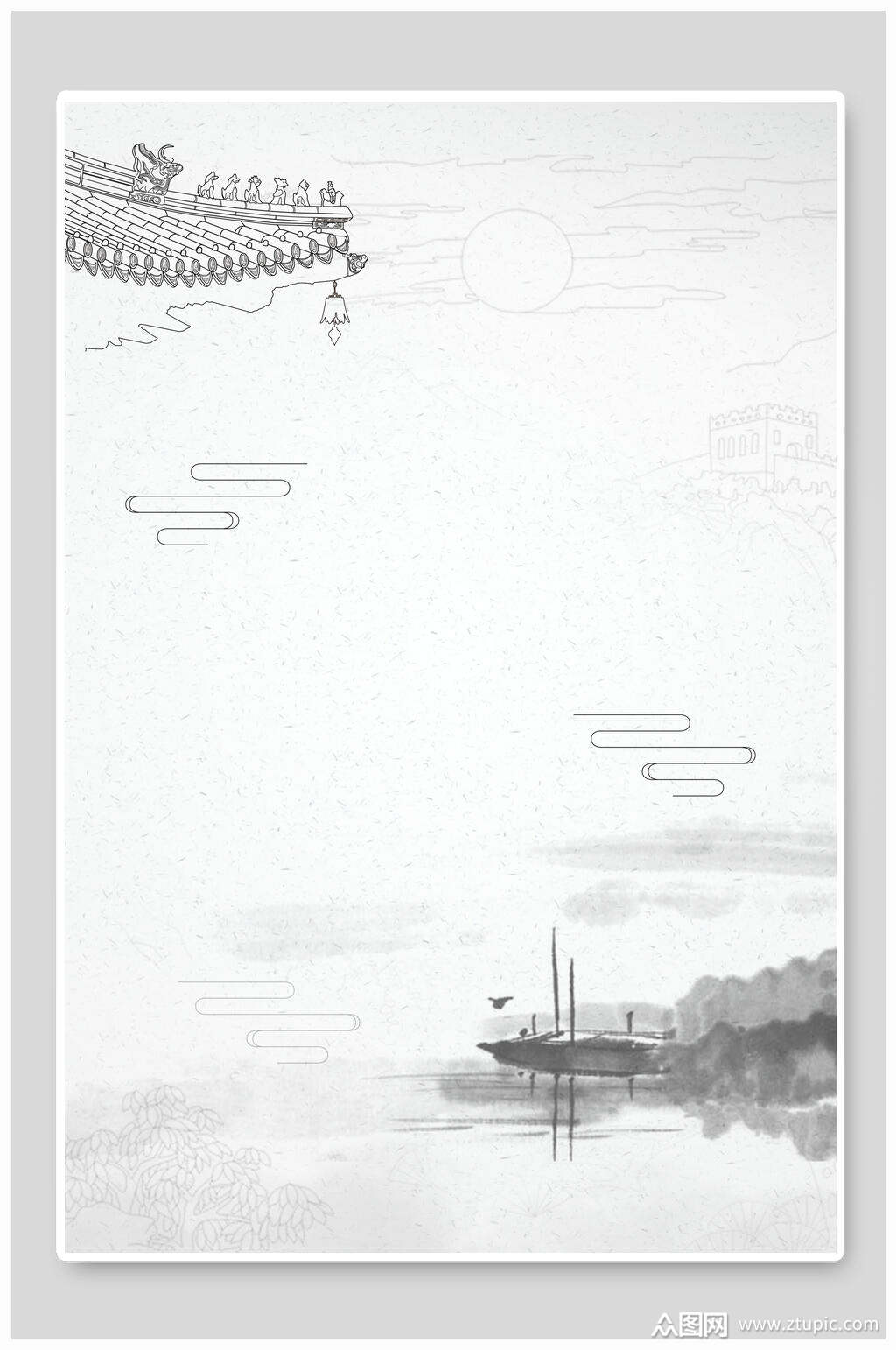 水墨国风海报背景模板下载-编号2538185-众图网