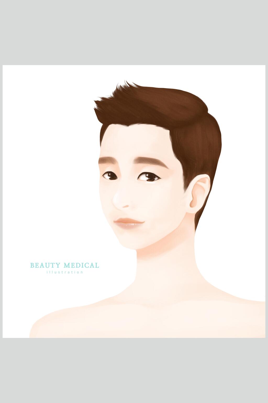 手绘男生插画人物素材素材