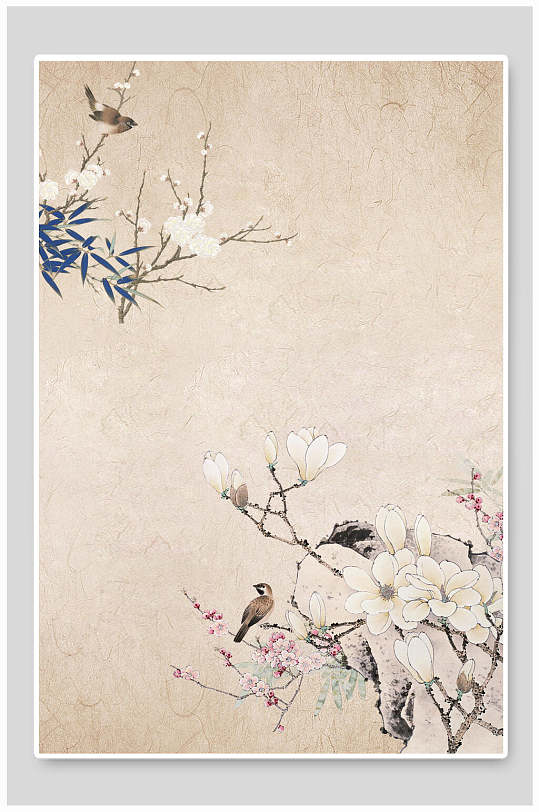 国画国风海报背景