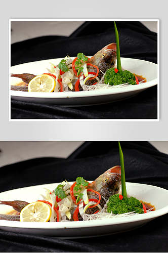 蒸菜清蒸鲈鱼食物图片
