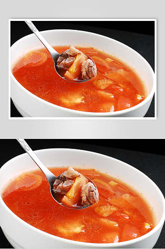 汤菜蕃茄排骨汤食物高清图片