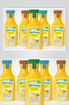 黄色果汁瓶装样机