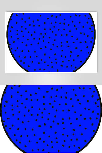 蓝色黑点孟菲斯线条矢量素材