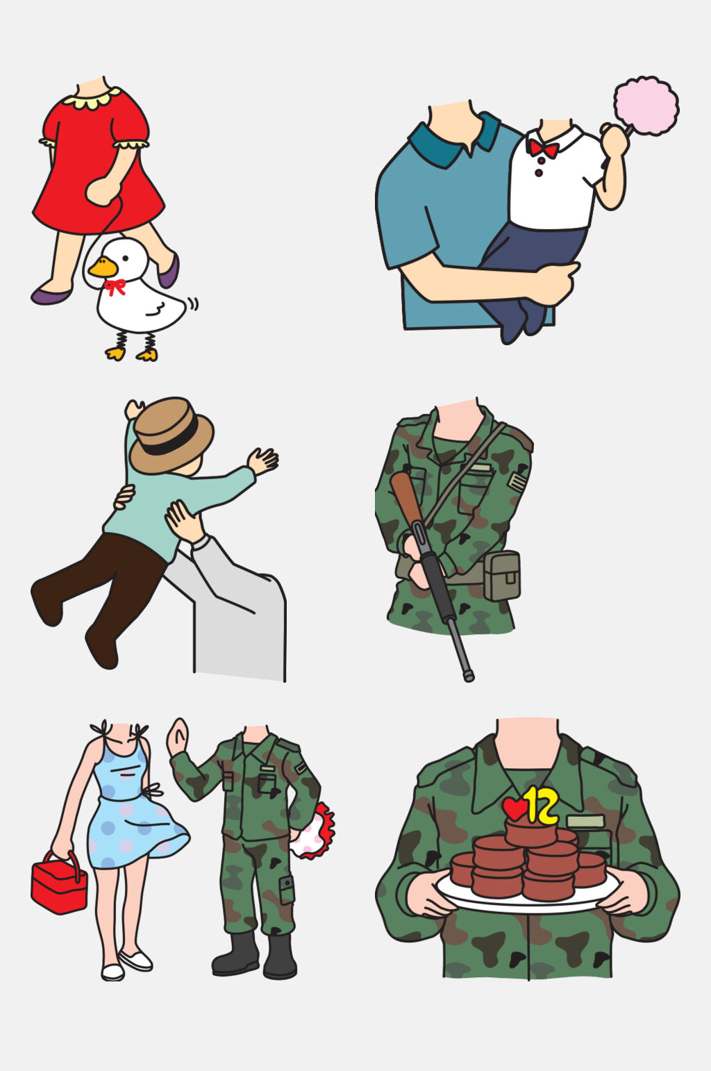 清新创意卡通搞怪身体免抠素材模板下载-编号2859149-众图网