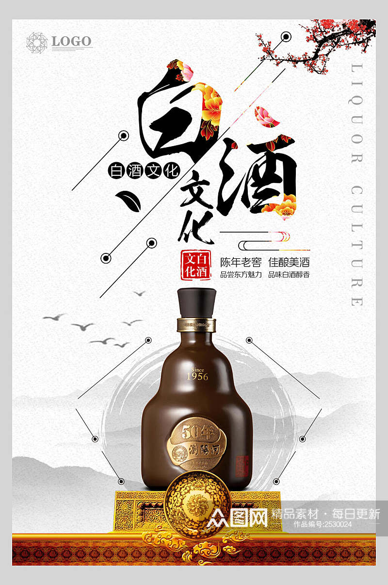 中国风大气白酒文化素材