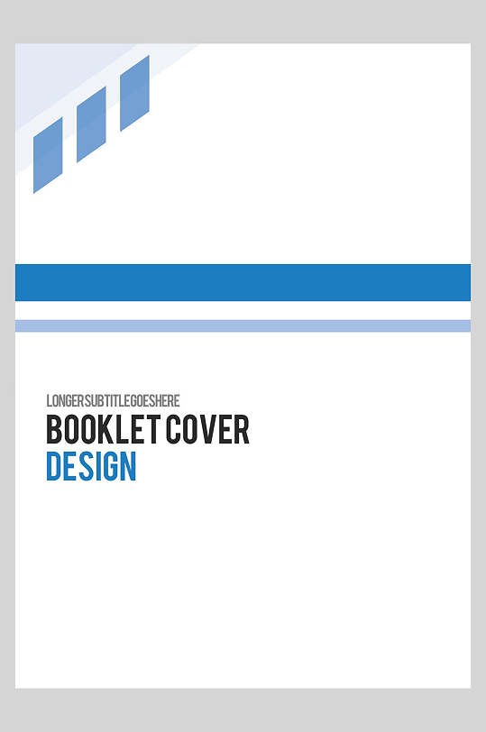 蓝白英文高端大气创意简约画册封面