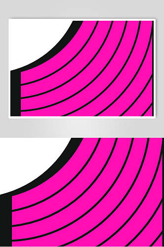 粉色弧形孟菲斯线条矢量素材