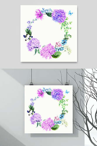 植物花卉卡片封面背景设计矢量素材