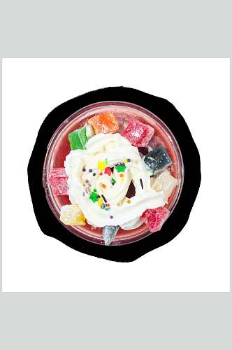 沙拉冰淇淋食物水果素材