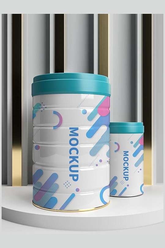 字母风高端进口奶粉包装罐样机