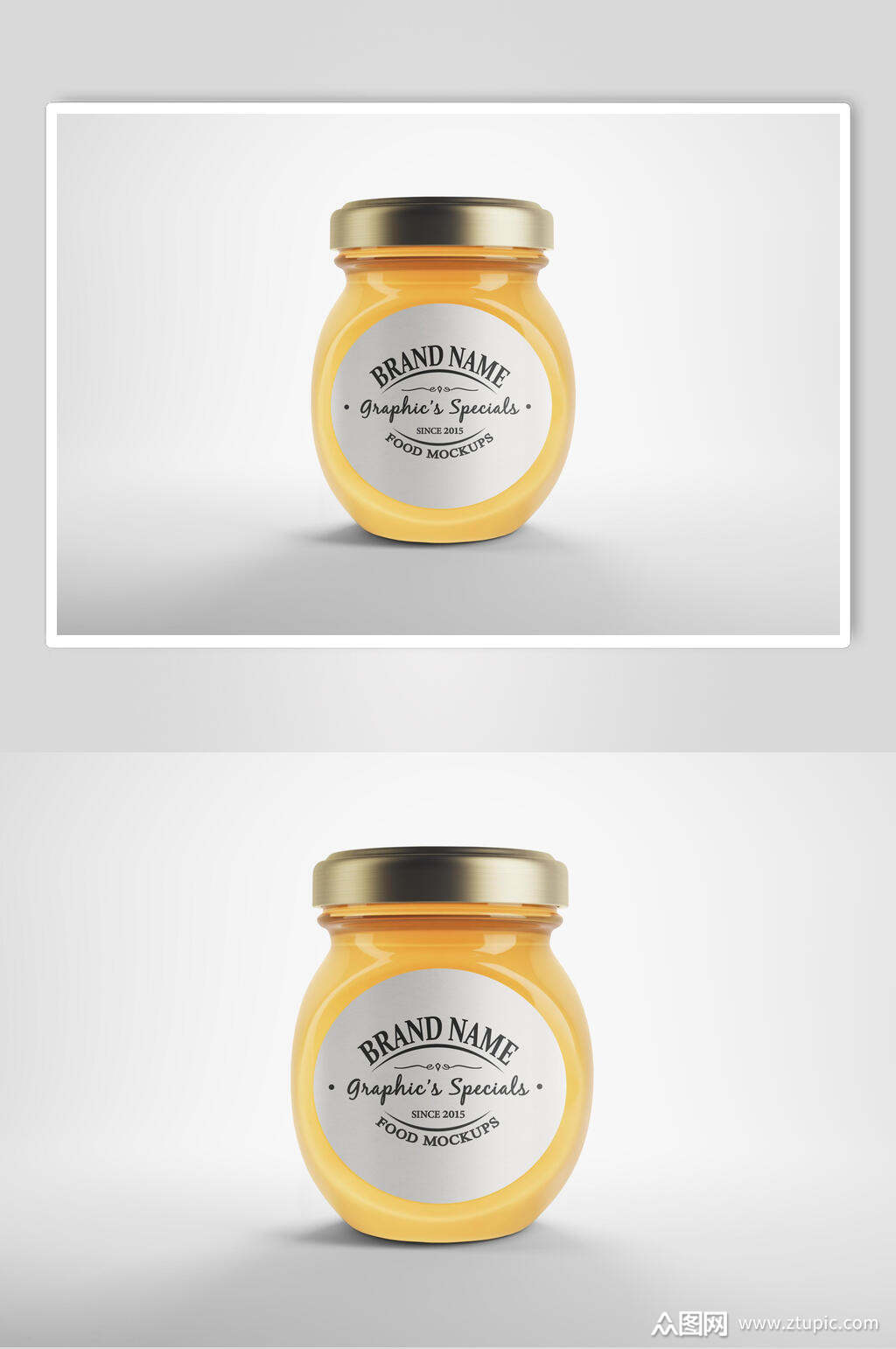 蜂蜜玻璃罐头包装样机