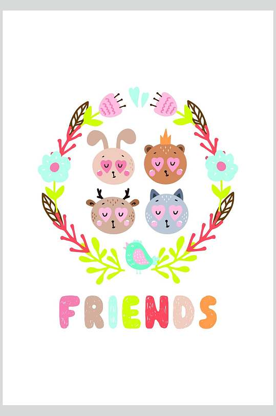 小熊手绘涂鸦图案矢量素材