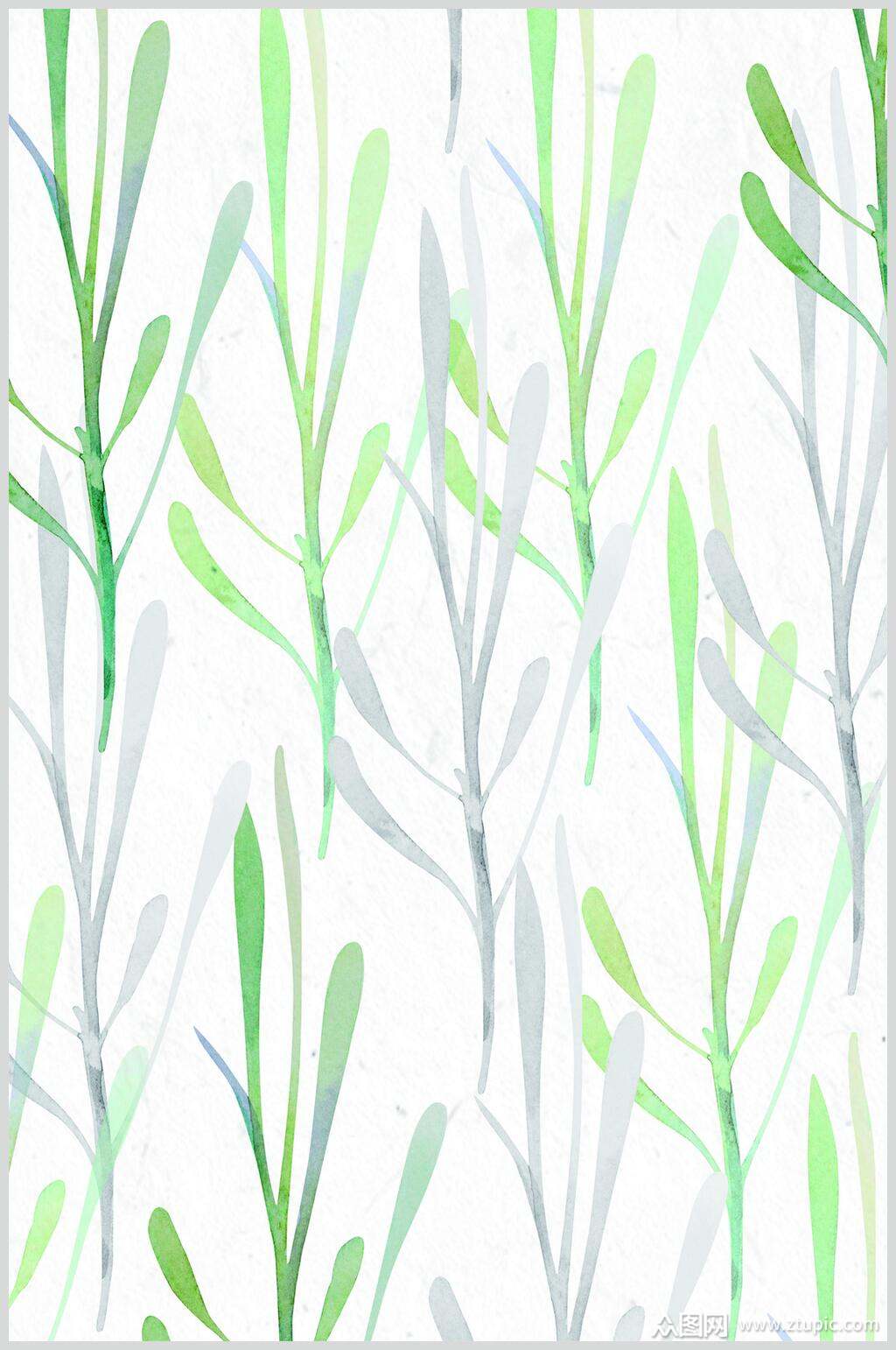 淡雅叶子森系小清新植物图片素材