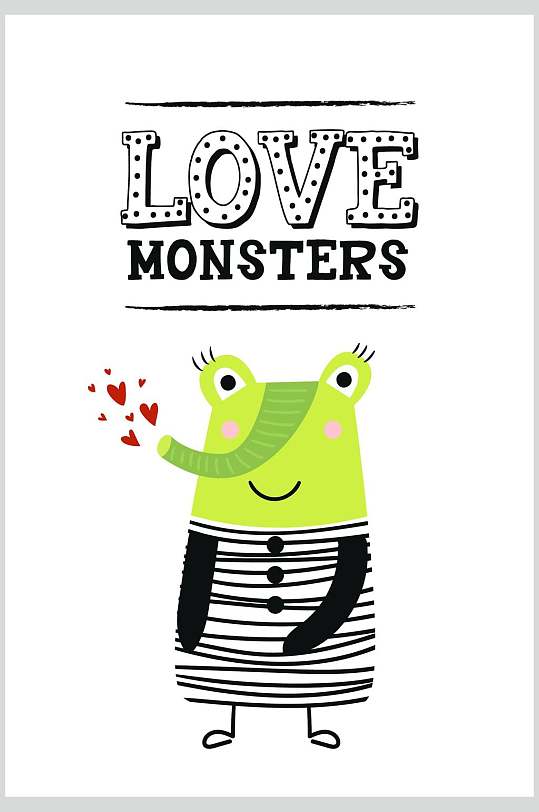 大象手绘涂鸦图案矢量素材