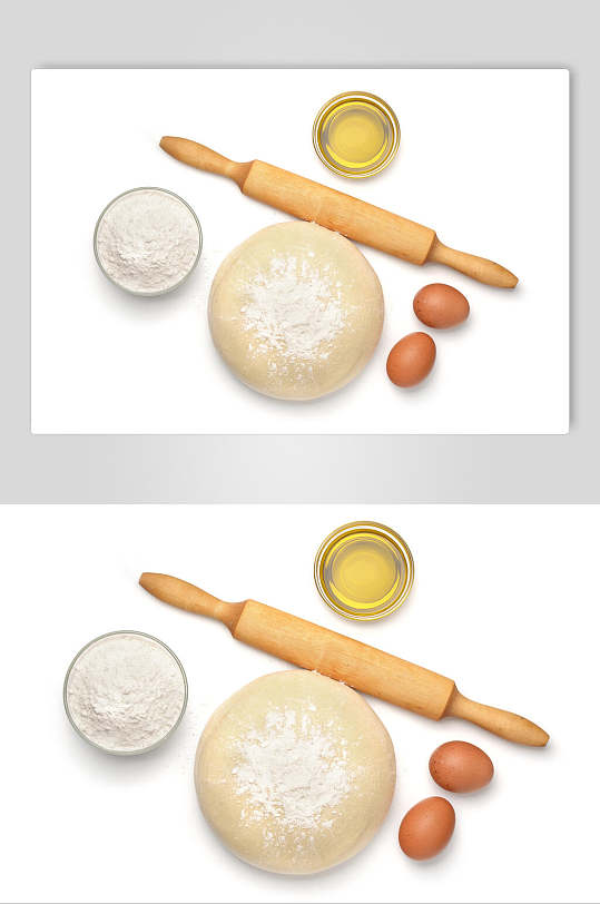 白底烘焙面包餐饮宣传图片