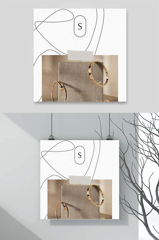 时尚INS风艺术抽象背景