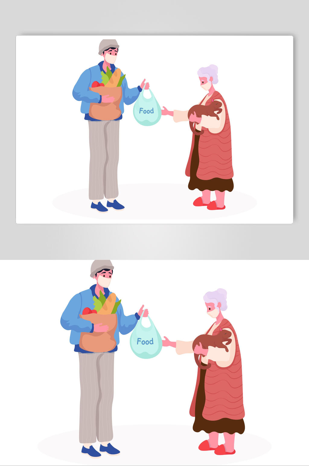 扁平生活场景矢量素材素材