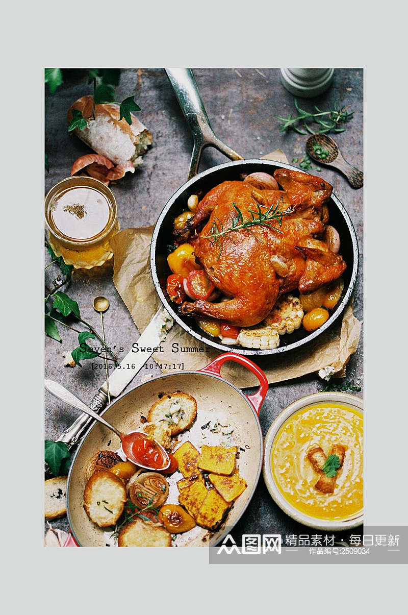 美味炸鸡食品美食甜品摄影图素材