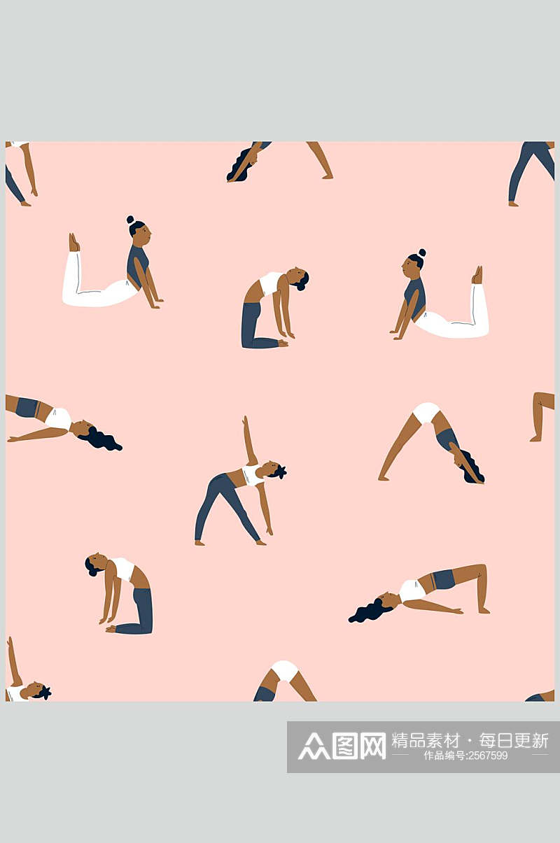 粉色瑜伽背景图片素材