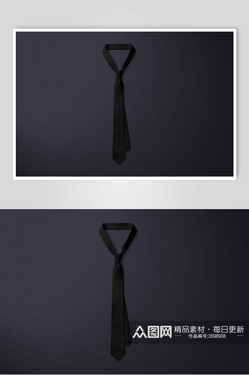 黑色简约领带样机素材